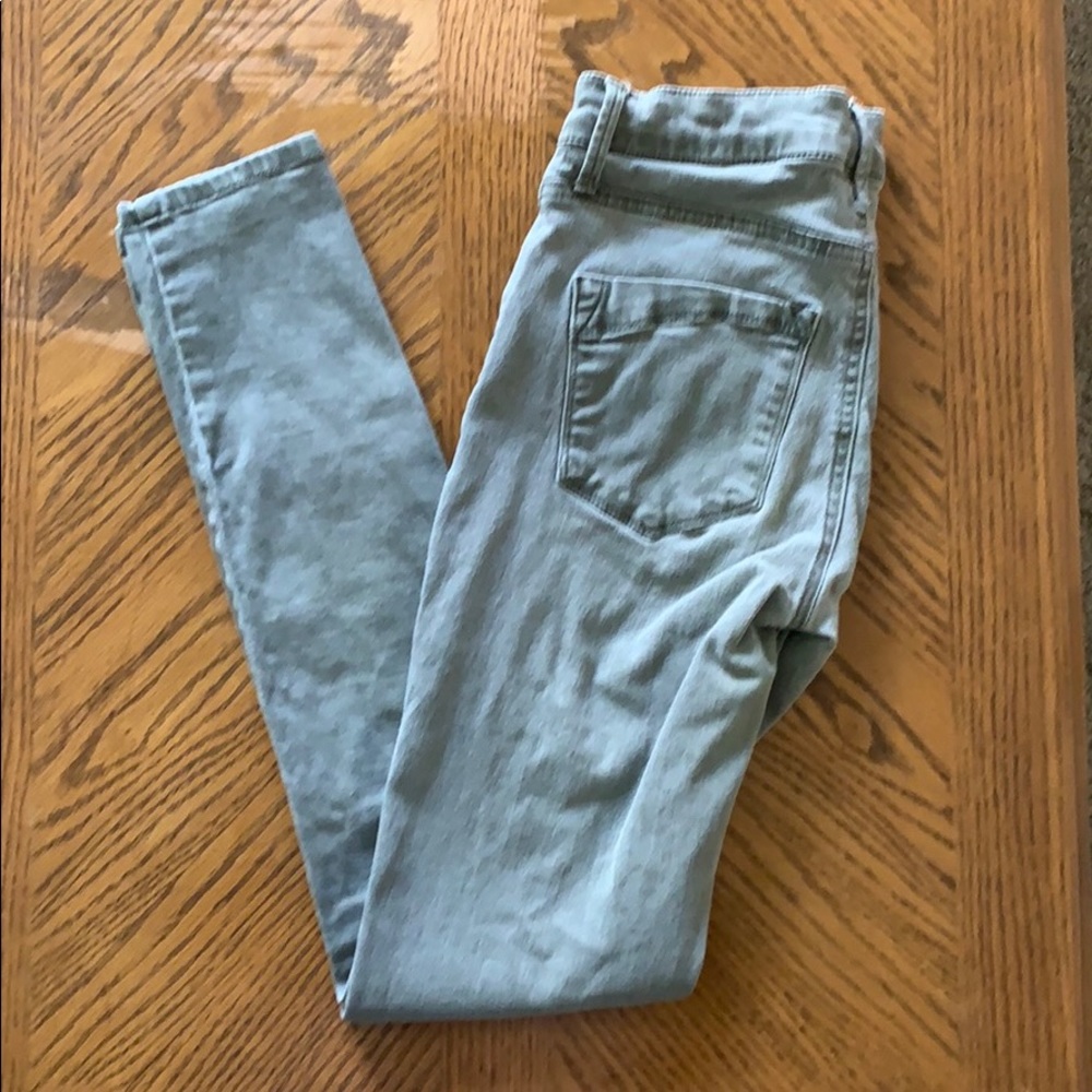 Express Light Green Jean Leggings (Jeggings)